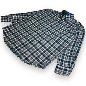 Pendleton Mens Wool Plaid Shirt Sz Large 23 x 31" USA Virgin Wool 80s Vintage